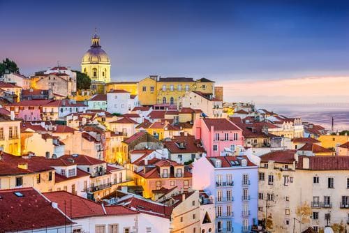 1 week in Europe in the fall | Lisbon's Alfama district at twilight