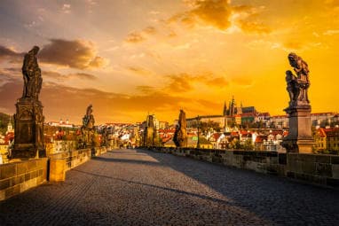 Charles Bridge at sunrise