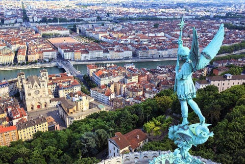 View from the top of Notre-Dame de Fourvière