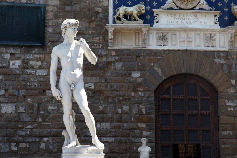 Statue of David in Piazza della Signoria, Florence
