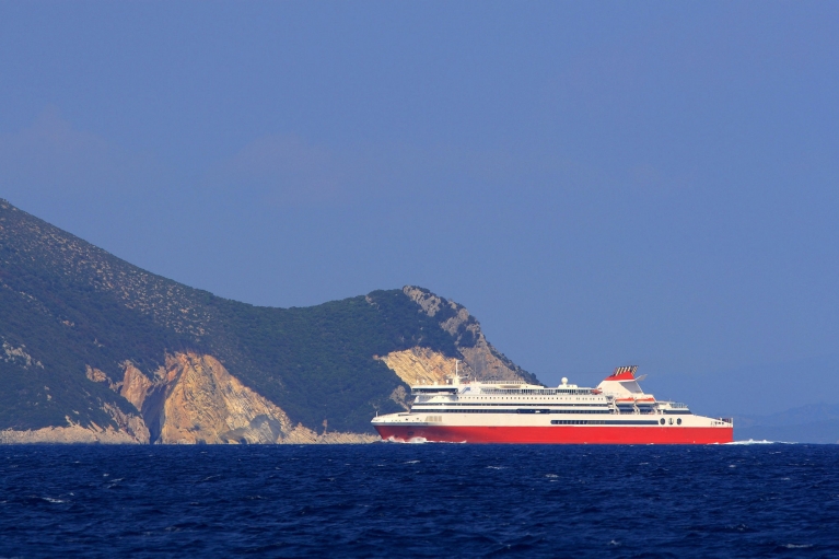 Ferry between Italy and Greece