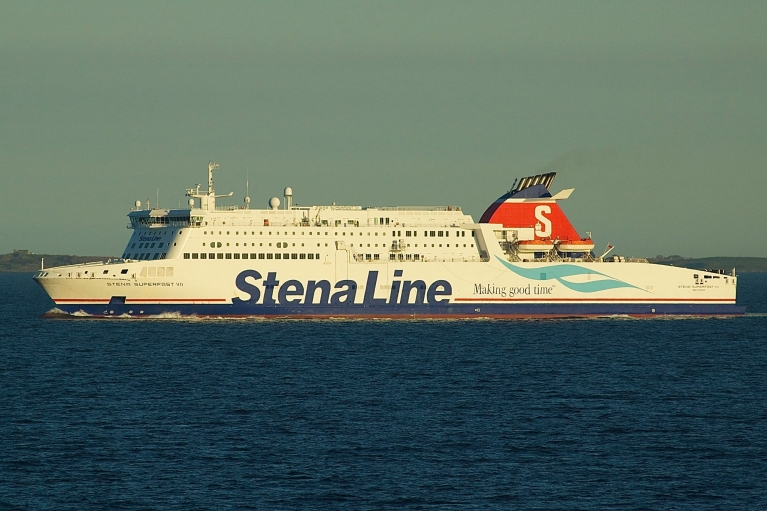 Stena Line ferry at twilight