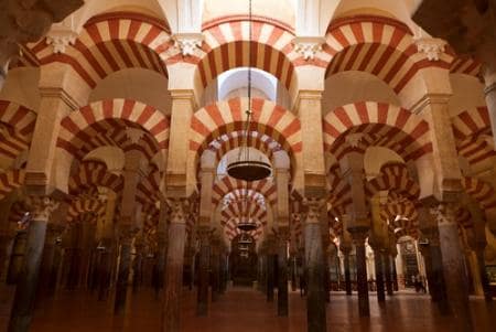 Inside the mosque of Córdoba