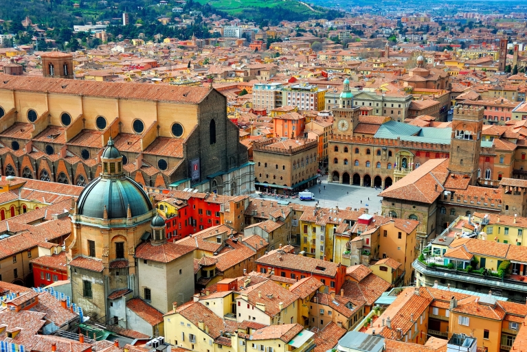 View on Bologna from Asinelli Tower