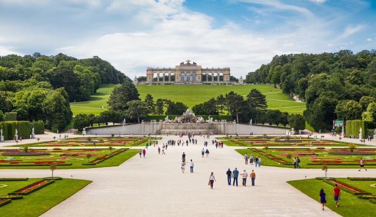 The Schonbrunn Palace gardens