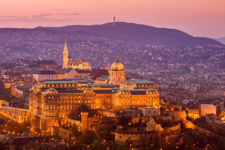 Buda Castle at sunset