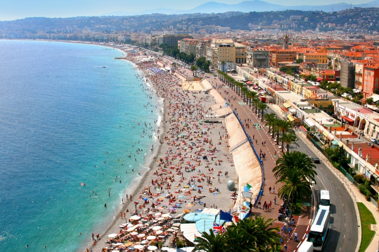 Beach in Nice, France