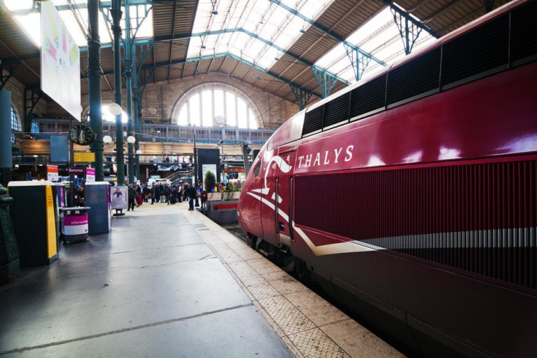 Thalys train at Paris Gare du Nord, France