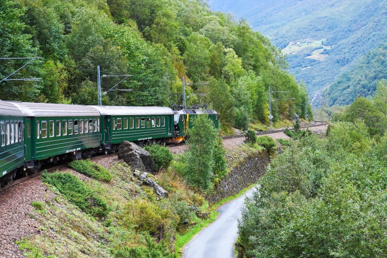 The Flam Railway crossing the mountains
