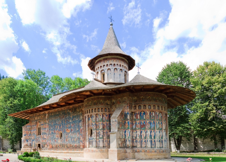 Voroneţ Monestery, one of the Painted Monasteries of Bucovina, Romania